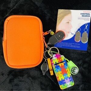 Water Bottle Pocket Key Finder Whistle Flashlight Compass